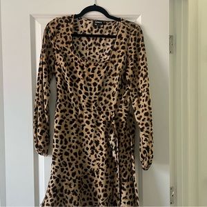 Express leopard dress size small
